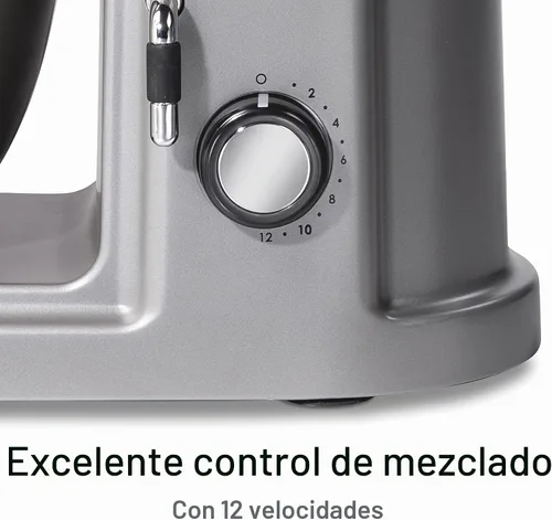 Vista 4 de Hamilton Beach Professional Batidora de Pie Totalmente Metálica con Hub de Accesorios Especializados, Tazón de 5 Cuartos, 12 Velocidades, Incluye