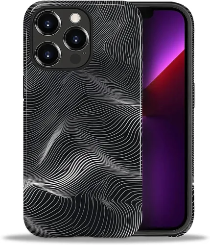Vista 103 de ZHEGAILIAN Funda para iPhone 11, carcasa dura a prueba de golpes + silicona suave 2 en 1 híbrida, parachoques a prueba de caídas - Vidrio manchado