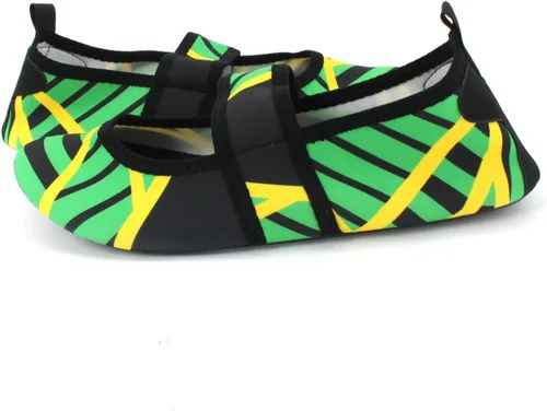 Vista 4 de Zapatos de agua para mujer, secado rápido, zapatos de playa, calzado para deportes, viajes, baile, surf, yoga, ejercicio, bandera de Jamaica