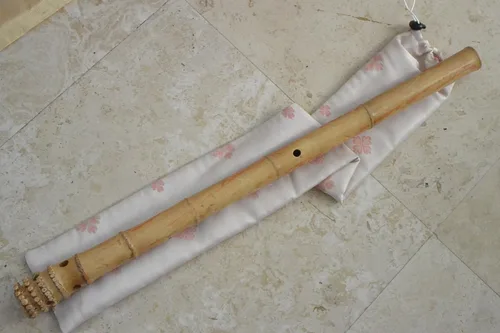 Vista 8 de Flauta de bambú de 8 agujeros Shakuhachi Dongxiao C/F Key Zen Instrumento