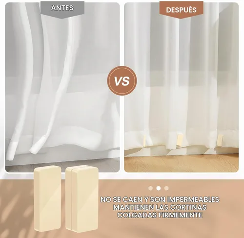 Vista 4 de Copkim 16 piezas de pesos para cortinas de exterior, pesos magnéticos para cortinas resistentes e impermeables para decoración del hogar, cortinas