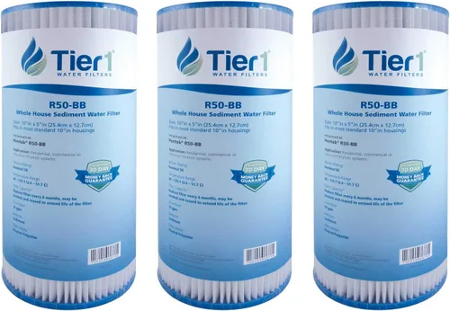 Vista 17 de Tier1 Filtro de agua de 30 micras de 10 x 4.5 pulgadas Cartucho de sedimento plisado de poliéster para toda la casa Reemplazo para filtro