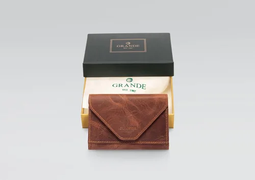 Vista 22 de grande Estuches para tarjetas 3639, Naranja, Tarjetero de cuero con cierre magnético, cartera pequeña de acordeón para mujer