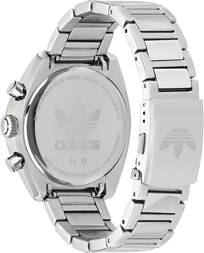Vista 4 de adidas Reloj de pulsera de acero inoxidable modelo AOFH220062I PlataNegro