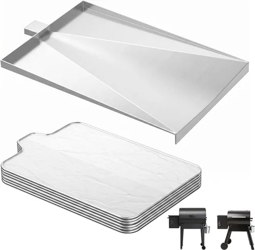 Vista 20 de Kit de bandeja de goteo, deflector de calor y forros de bandeja de grasa para parrillas de pellets Traeger Pro 22 Series, reemplazo de bandeja