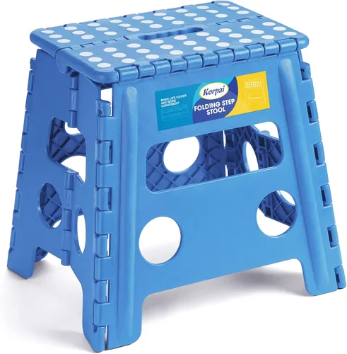 Vista 21 de Korpai Taburete plegable de 9 pulgadas para adultos, niños, taburetes plegables antideslizantes con mango portátil, taburete plegable de plástico