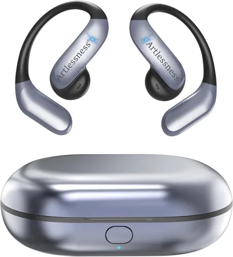 Vista 10 de Auriculares de traductor AI 4 en 1, audio de alta fidelidad, diseño de oreja abierta, 164 idiomas Latest AI Bluetooth Translation Earbuds,No Negro