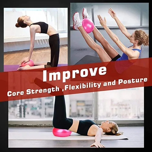 Vista 2 de Mini pelota de yoga de ejercicio de pilates, pelota de yoga inflable pequeña de 6 pulgadas, equipo de entrenamiento básico y terapia física