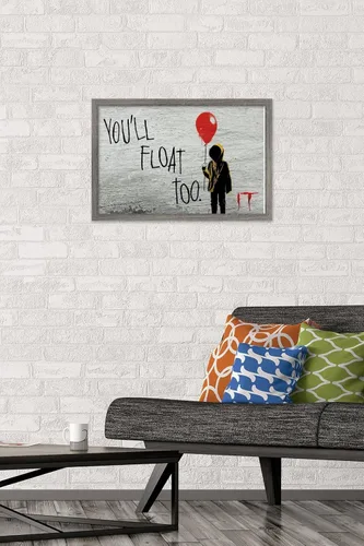 Vista 2 de Trends International Póster de pared flotante, 14.725 x 22.375 pulgadas, versión enmarcada de madera de granero