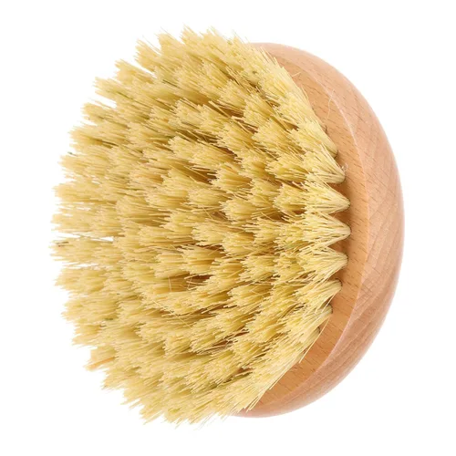 Vista 4 de Cepillo de ducha con mango para la espalda, exfoliante corporal de madera, cepillo de ducha de baño para cepillado húmedo o seco