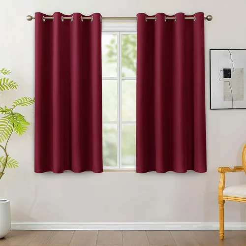 Vista 30 de BONZER - Juego de 4 paneles de cortinas 100% opacas, cortinas de ventana con aislamiento térmico y bloqueo de luz, de 63 pulgadas de largo, cortina
