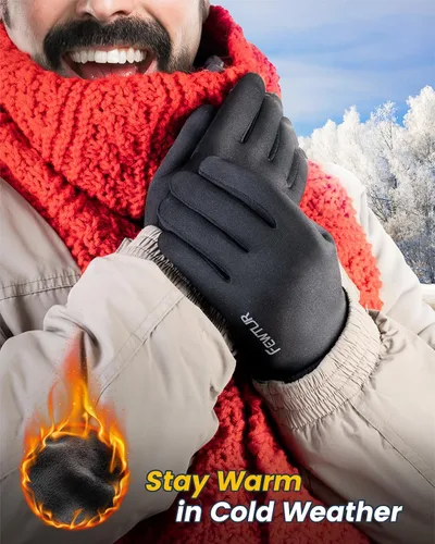 Vista 3 de Winter Gloves for Men Women Cold Weather - Touchscreen Gloves for Running