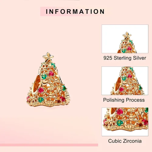 Vista 3 de La Menars Colgante colgante colgante de árbol de Navidad con diseño de muñeco de nieve y sombrero de Navidad, regalos de cuentas para mujer, pulsera