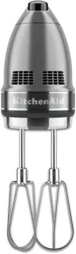 Vista 2 de KitchenAid, Batidora de Mano Digital con 7 Velocidades y Accesorios Turbo Beater II, KHM7210, Plateado Contour