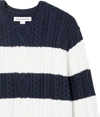 Vista 8 de Suéter de manga larga para hombre Tienda Essentials, 100% algodón, cuello redondo