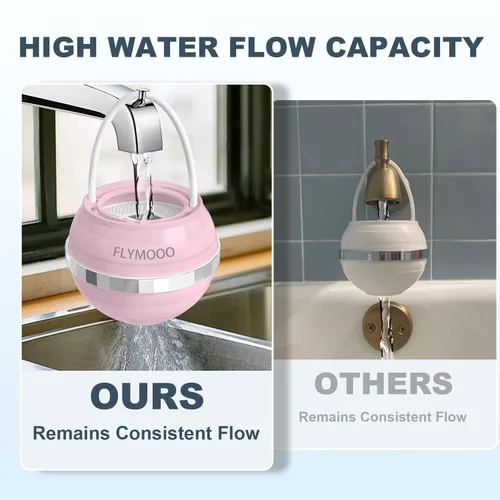 Vista 5 de FLYMOOO Filtro de baño para bañera, filtro de agua para grifo de bañera con 8 etapas y 2,500 galones de filtración para reducir los contaminantes