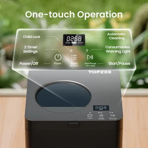 Vista 8 de TOPZEE Contenedor eléctrico de compostaje para cocina, compostador inteligente de encimera de 3 litros con limpieza automática sin olor, bajo ruido