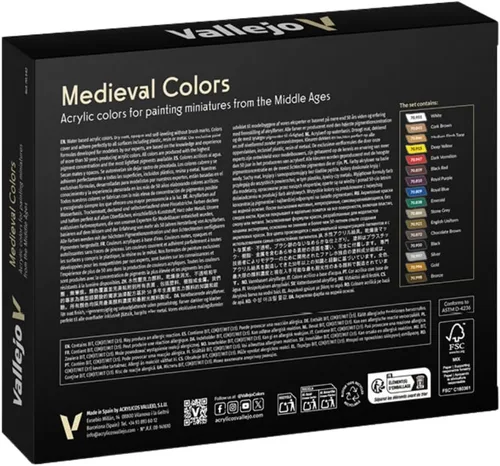 Vista 7 de Set de pintura Vallejo, colores medievales, 0.6 fl oz