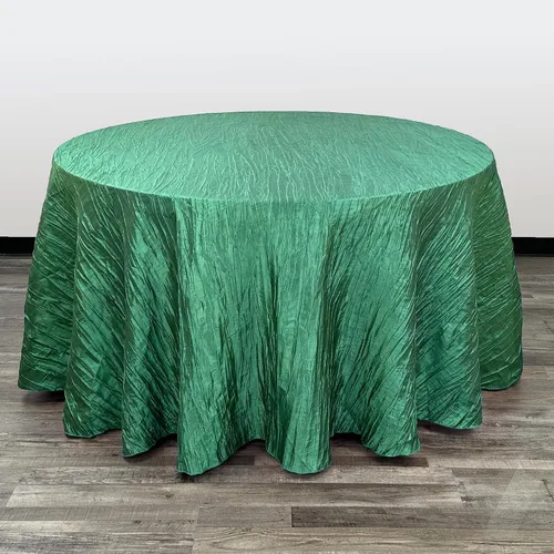 Vista 45 de YOUR CHAIR COVERS - Mantel redondo de 90 pulgadas con arrugas color rubor de tafetán – Elegante mantel brillante para bodas, fiestas y eventos