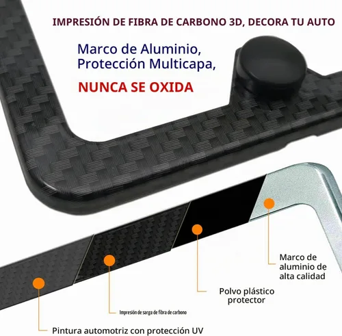 Vista 7 de Marco de soporte para matrícula trasera Aootf - Compatible con BMW Serie 1 a 6, soporte para etiqueta con tuercas de expansión enchufables y marco