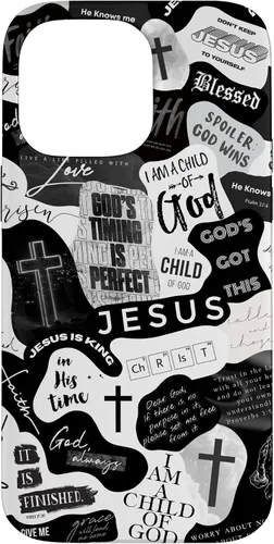 Vista 21 de Funda estética para iPhone 16 con versículos bíblicos cristianos, frases positivas