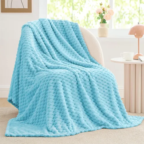 Vista 18 de BEDELITE Manta de forro polar para sofá y cama, manta decorativa de jacquard 3D de almendra, súper suave y acogedora, manta mullida cálida adecuada