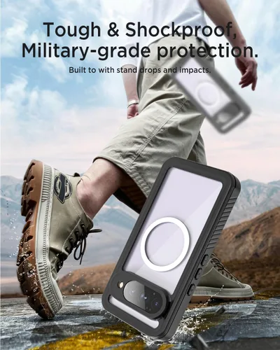 Vista 6 de Miimall Funda impermeable para Google Pixel 11 Pro XL, a prueba de caídas militares de 12 pies, IP68 impermeable, protección de cuerpo completo