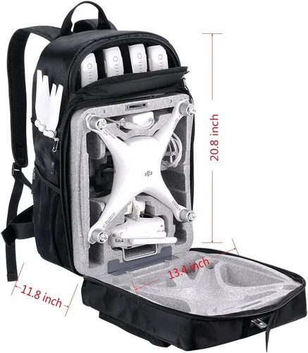 Vista 3 de Smatree Mochila rígida para DJI Phantom 4/4 Pro Compatible con DJI Phantom 4/4 Pro