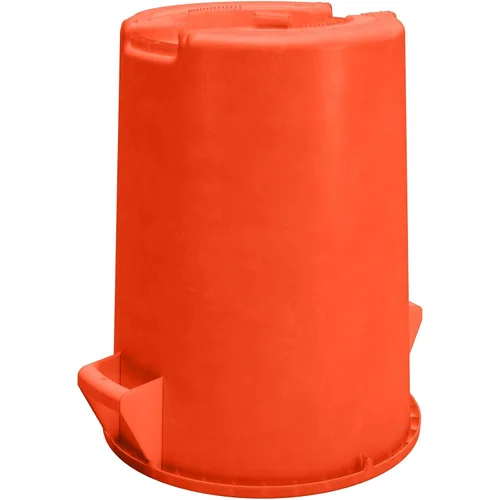 Vista 3 de SPARTA Bronco - Contenedor de basura redondo para desechos, 32 galones, color naranja (paquete de 4)