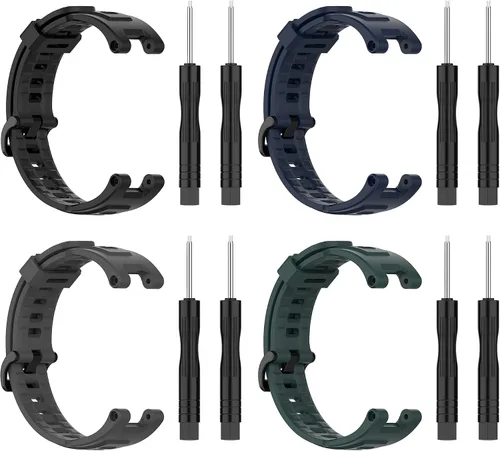 Vista 7 de QGHXO Correa para Amazfit T-Rex, correa de repuesto de silicona suave para reloj inteligente Amazfit T-Rex/T-Rex Pro