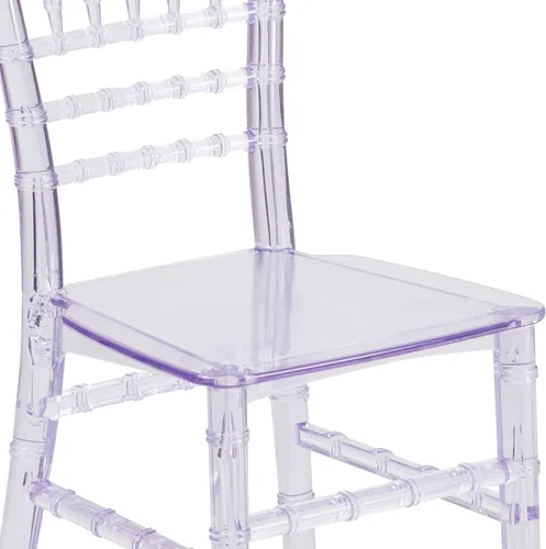 Vista 10 de Flash Furniture Silla Chiavari para Niños de Resina de Cristal Transparente para Fiestas y Eventos para Uso Comercial y Residencial
