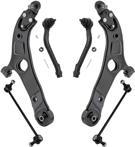 Vista 121 de Detroit Axle - Kit de extremo delantero para Chrysler 300 Dodge Charger 2011-2023 Challenger, 2 Lower Rearward Control Arms 2 Outer Tie Rods 2