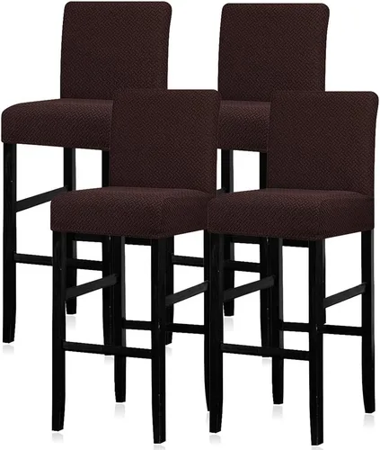 Vista 23 de Lellen - Fundas para taburete de bar de jacquard, fundas para silla de taburete de bar, fundas para silla de bar, fundas para taburete de bar