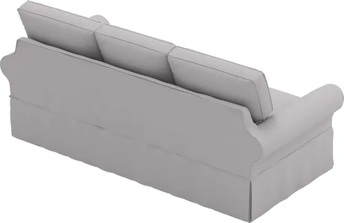 Vista 3 de La funda de sofá es de repuesto para sofá de 3 asientos. Se adapta a Pottery Barn PB Basic sofá de tres asientos (gris claro básico)