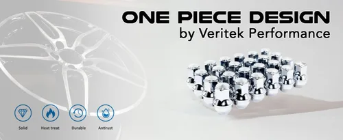 Vista 7 de Veritek - Juego de 24 tuercas hexagonales de 0.551 x 0.059 in 13/16 de 1.7 pulgadas, 1.752 in de longitud, cromadas, estilo fábrica