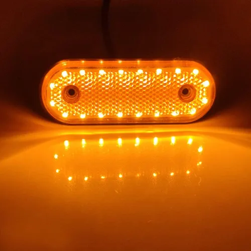 Vista 3 de 4 luces de marcador de remolque impermeables de 24 V 4 LED para remolque, luz indicadora de espacio montada en superficie, lámpara indicadora