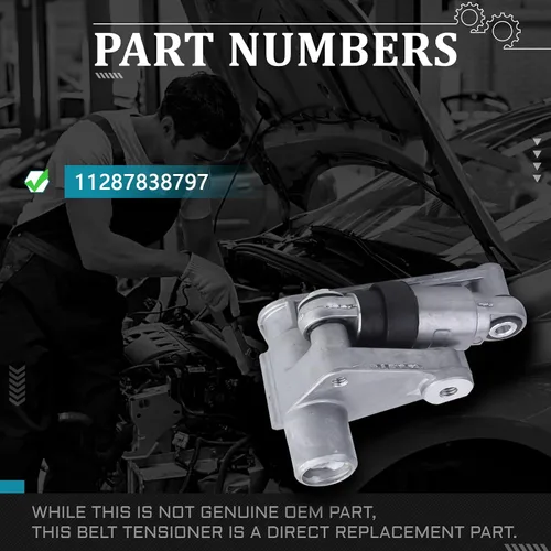 Vista 2 de IRONTEK 11287838797 Conjunto de polea tensor de correa para BMW 2000 323Ci/ 2001-2006 325Ci/ 525i 1991-1995, 2001-2005/2004-2007 X3/ 2001-2006 X5/M3