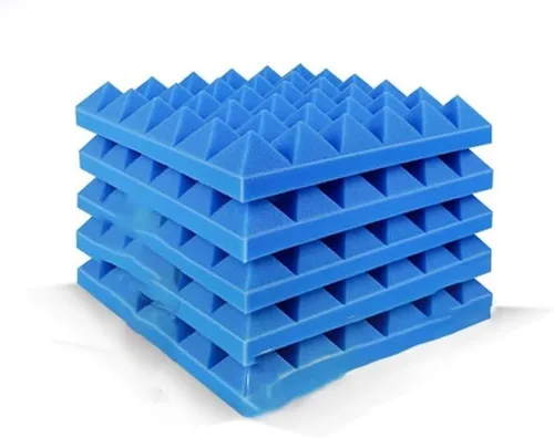 Vista 8 de 12 piezas, tablero de espuma insonorizada, panel de espuma acústica piramidal, revestimiento de estudio, absorción insonorizada, elimina los ecos