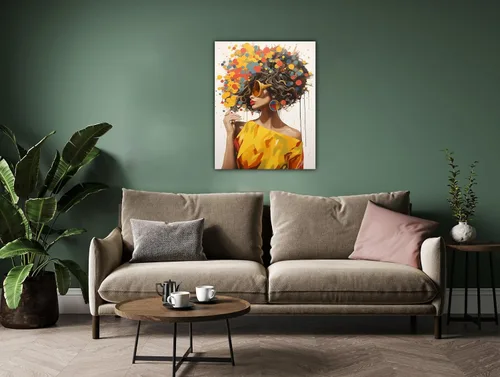 Vista 192 de Arte de pared afroamericano, decoración de rey y reina bailarín negro para sala de estar, arte de pareja de amor negro para dormitorio, lienzo