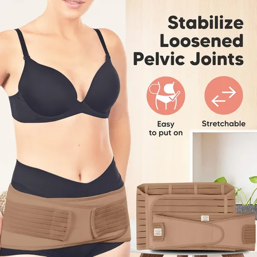 Vista 7 de Envoltura de recuperación posparto 3 en 1 para el vientre Banda posparto, soporte posparto, faja adelgazante, faja moldeadora de cuerpo, faja