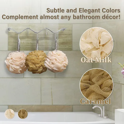 Vista 4 de myHomeBody Esponja de lufa de 2.16 onzas, exfoliante corporal, esponja de baño, esponja para mujeres, hombres, esponja exfoliante para ducha