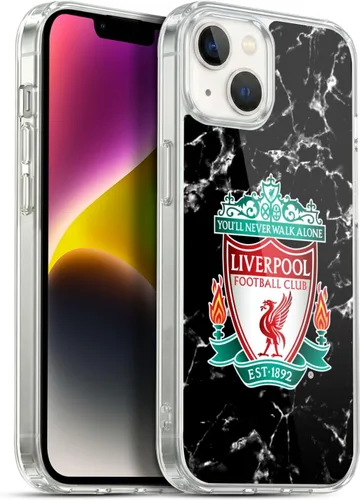 Vista 128 de Oficial LIVERPOOL Football Club 2017/18 Mármol Soft Gel Case para iPhone de Apple 7 Plus/8 PLUS Escudo negro.