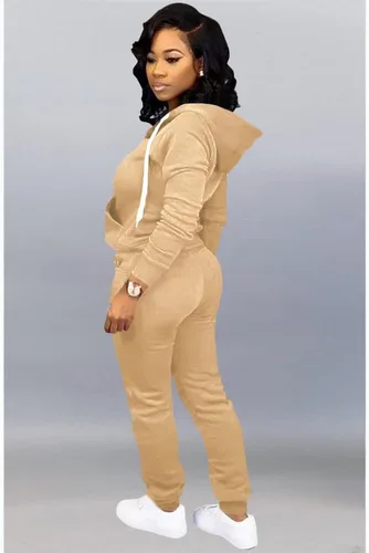 Vista 2 de Mrskoala Conjuntos de dos piezas para mujeres Chándal Conjuntos de sudadera Conjuntos de entrenamiento para trotar Ropa de descanso con bolsillo