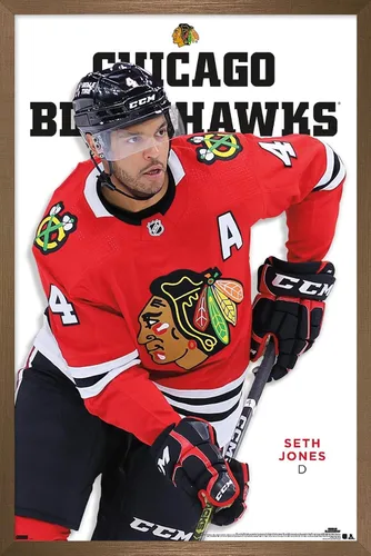 Vista 16 de Trends International NHL Chicago Blackhawks - Póster de pared de la serie 23 de Seth Jones, 22.4 pulgadas de largo x 14.7 pulgadas, versión