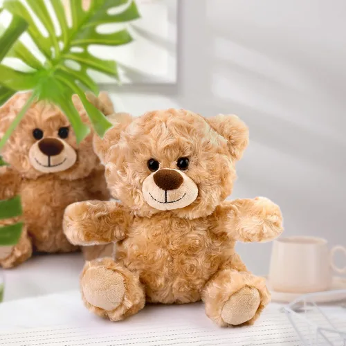 Vista 5 de BenBen Oso de peluche, paquete de 5 ositos de peluche pequeños de 8 pulgadas a granel, juguete de peluche peludo, decoración de Pascua para baby