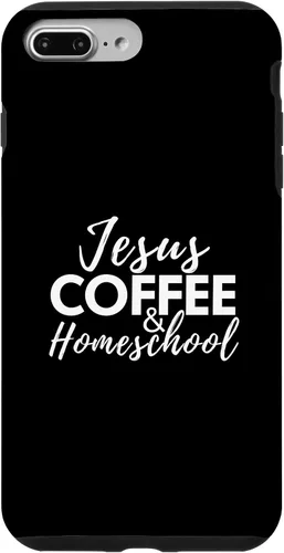 Vista 12 de Jesus Coffee and Homeschool Christian Family Faith Coffee Case for iPhone 17