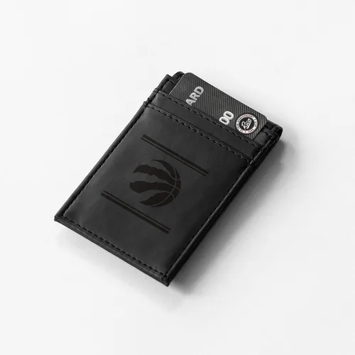Vista 2 de Rico Industries Billeteras grabadas con láser NBA Toronto Raptors, Negro -, Minimalista