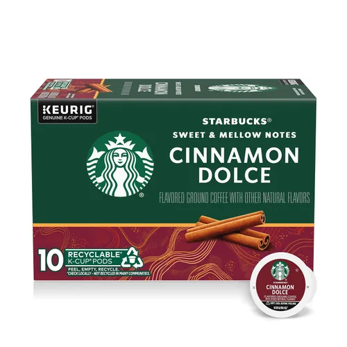 Vista 45 de Cápsulas de café K-Cup de Starbucks, café con sabor caliente o helado, caramelo, 10 cápsulas Keurig Cápsulas K-Cup 100% Arabica para cafeteras