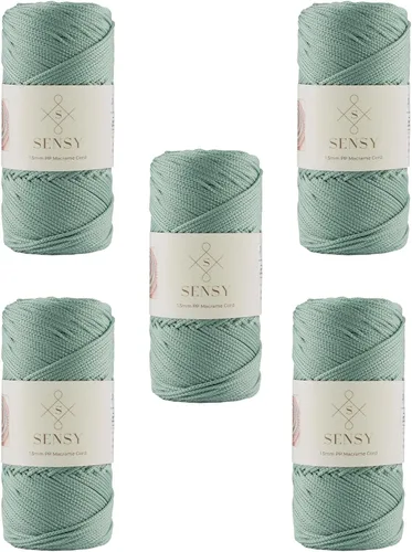 Vista 90 de Sensy Premium Cuerda de Poliéster 1.5mm (0.059 pulgadas) 164 Yardas Cuerda de Polipropileno 100% Cuerda de Macramé 1.5mm Cuerda para Bolsa