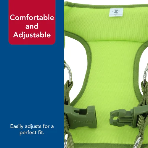 Vista 5 de Coastal Pet Comfort - Arnés ajustable para perro, cómodo arnés para perro, ajuste ajustable, diseño fácil de poner, malla de tela transpirable, Lima